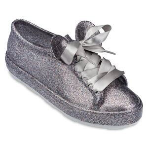 Melissa Disney Glitter Lace Up Jelly Sneakers